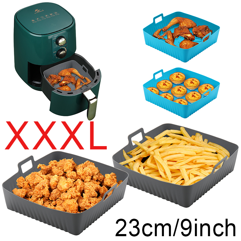 Air Fryer Silicone Pot Liner - Revestimientos cuadrados grandes de silicona para