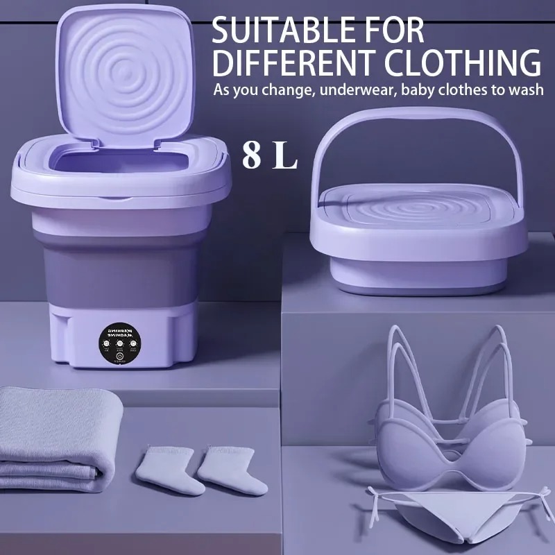 Small Appliances - Lavadora Portátil Mini Plegable 2025, Deshidratadora,