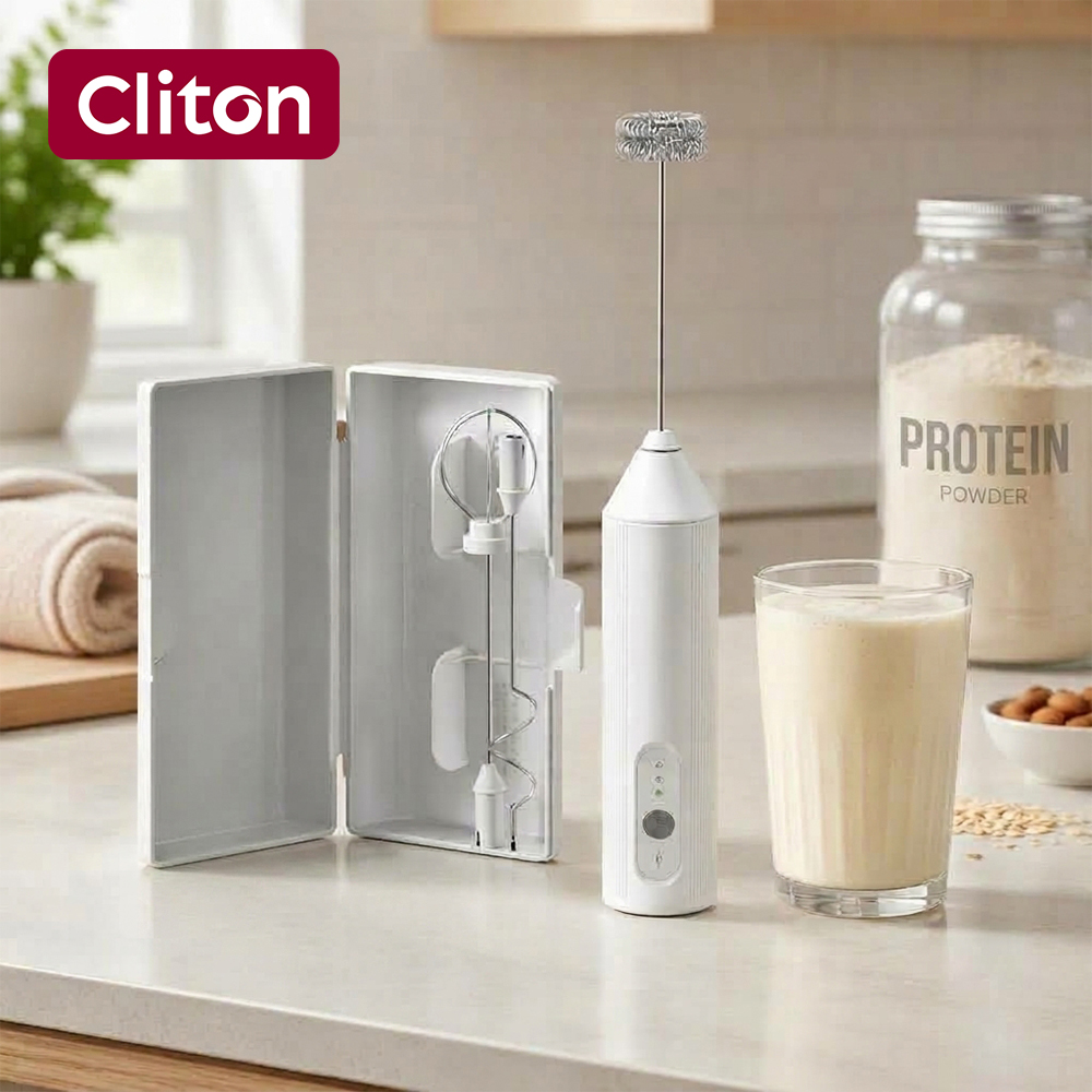 Electric Milk Frother Handheld - Batidor de leche eléctrico multifuncional USB,