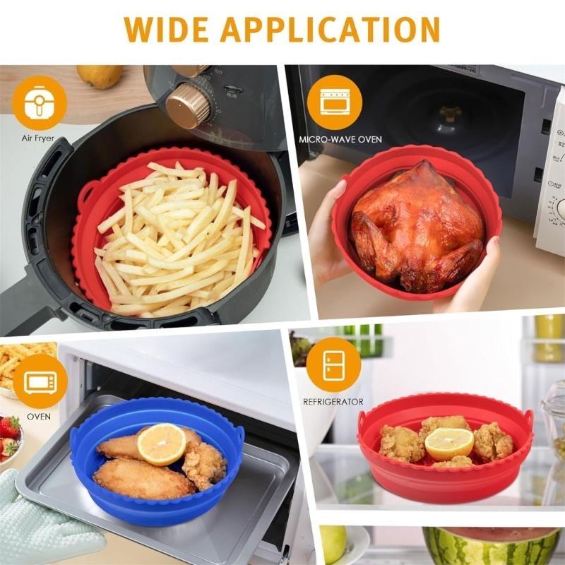 Air Fryer Silicone Pot Liner - D0AB Paquete 2 ollas con revestimiento