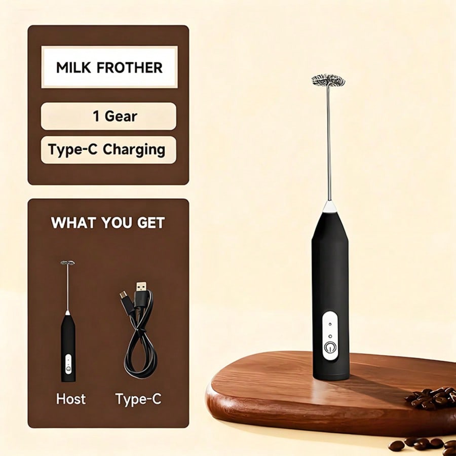 Electric Milk Frother Handheld - Batidora eléctrica de mano, batidora de