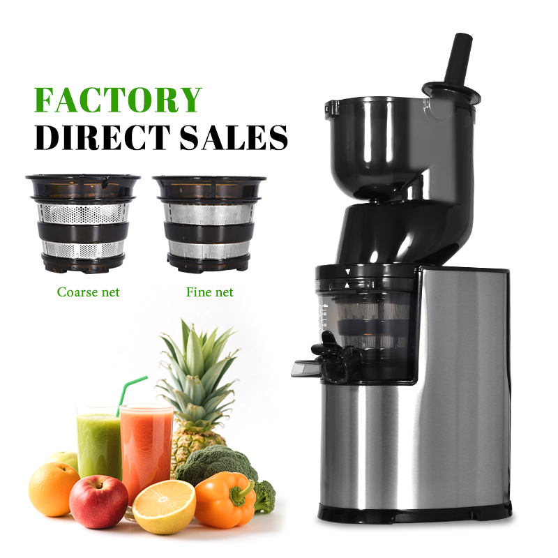 Electric Slow Juicer Cold Press - Exprimidor lento eléctrico portátil comercial MOSEENER,