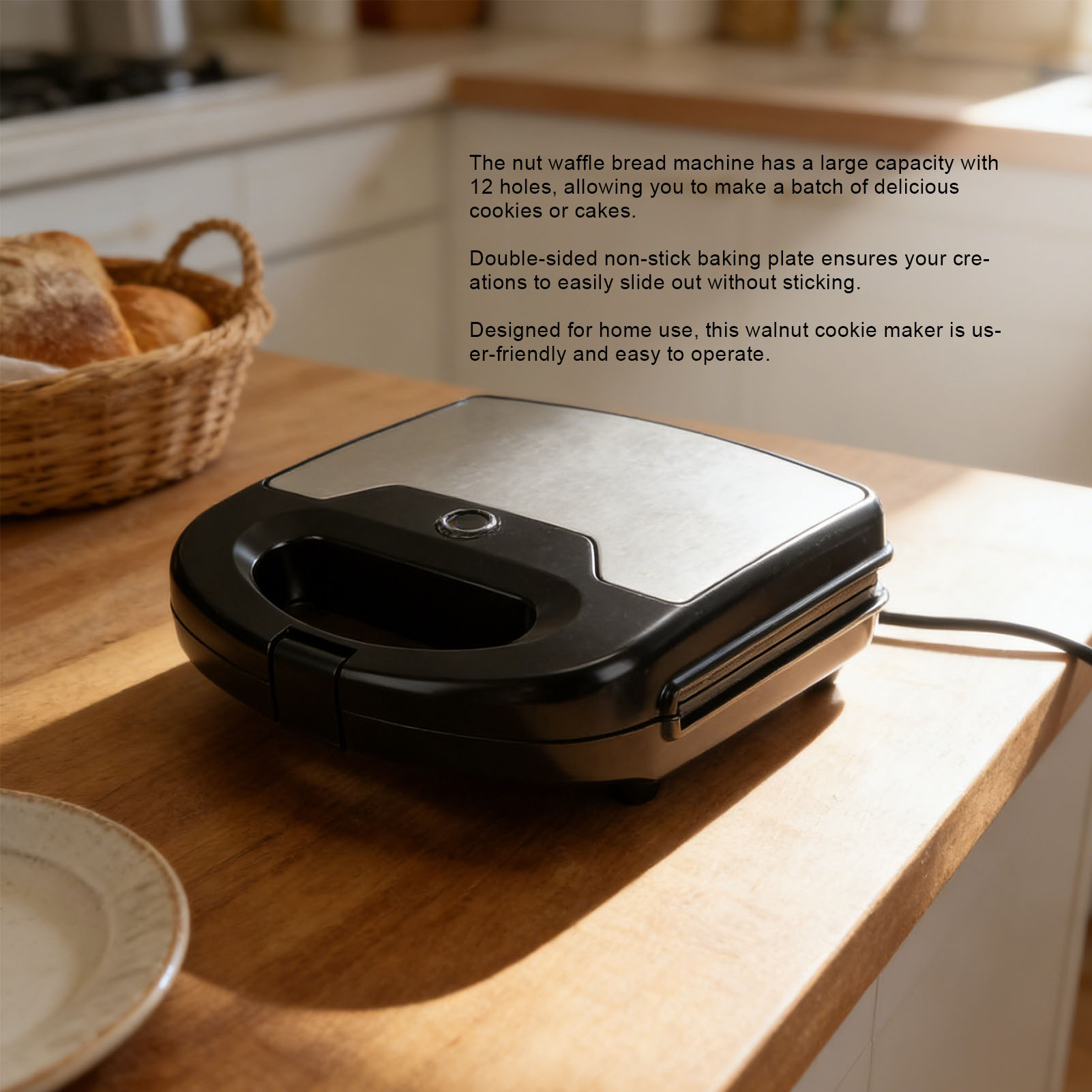 Máquina para hacer 12 galletas - Mini Waffle Maker Machine reseña y precio