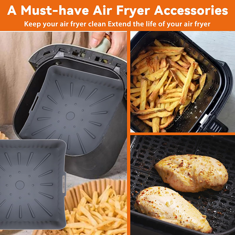 Revestimientos cuadrados grand - Air Fryer Silicone Pot Liner reseña y precio