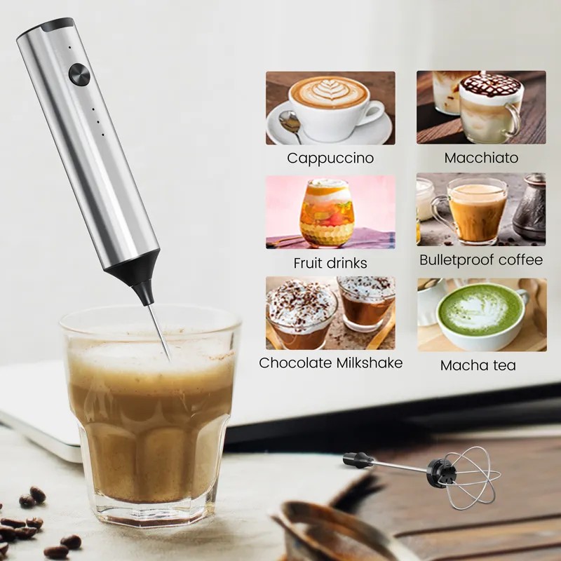 Mini Espumador de leche eléctr - Immersion Hand Blender Set reseña y precio
