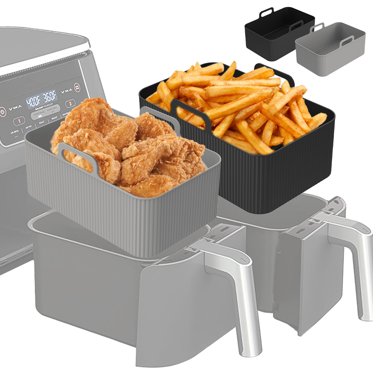 Revestimiento de silicona para - Air Fryer Silicone Pot Liner reseña y precio