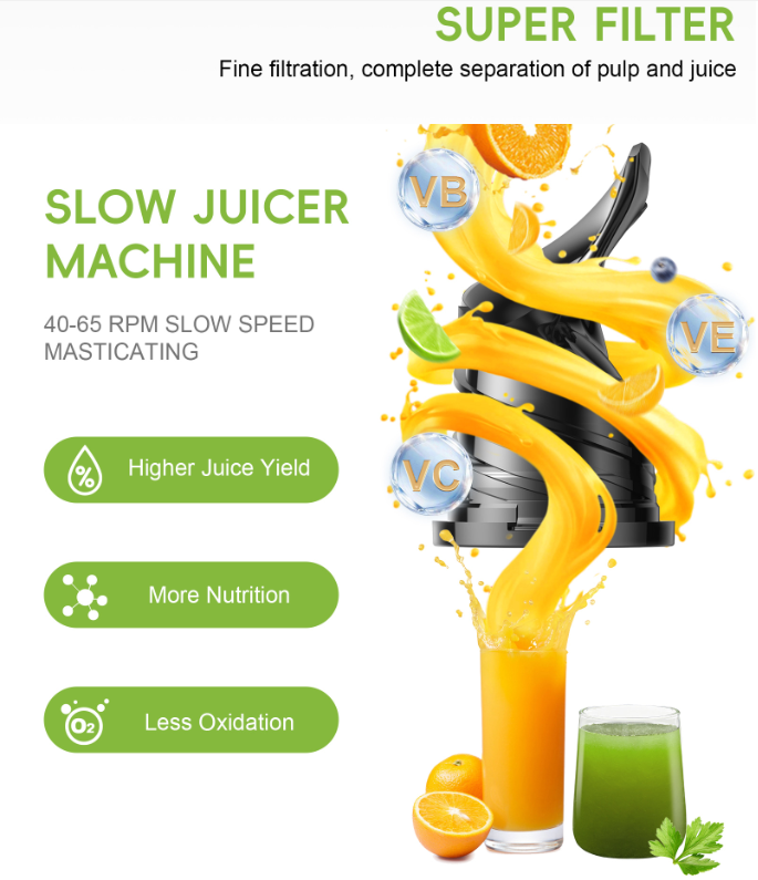Exprimidor Eléctrico Comercial - Electric Slow Juicer Cold Press reseña y precio