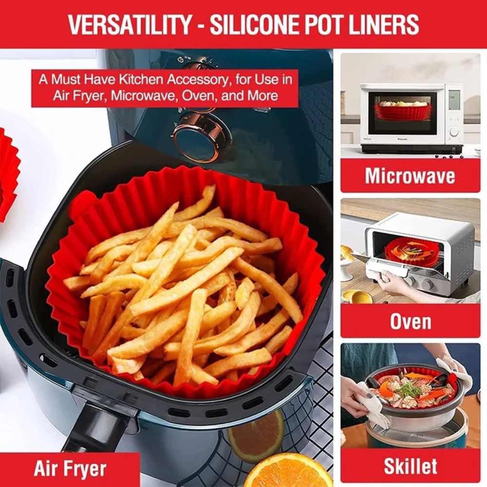 Cesta de silicona reutilizable - Air Fryer Silicone Pot Liner reseña y precio
