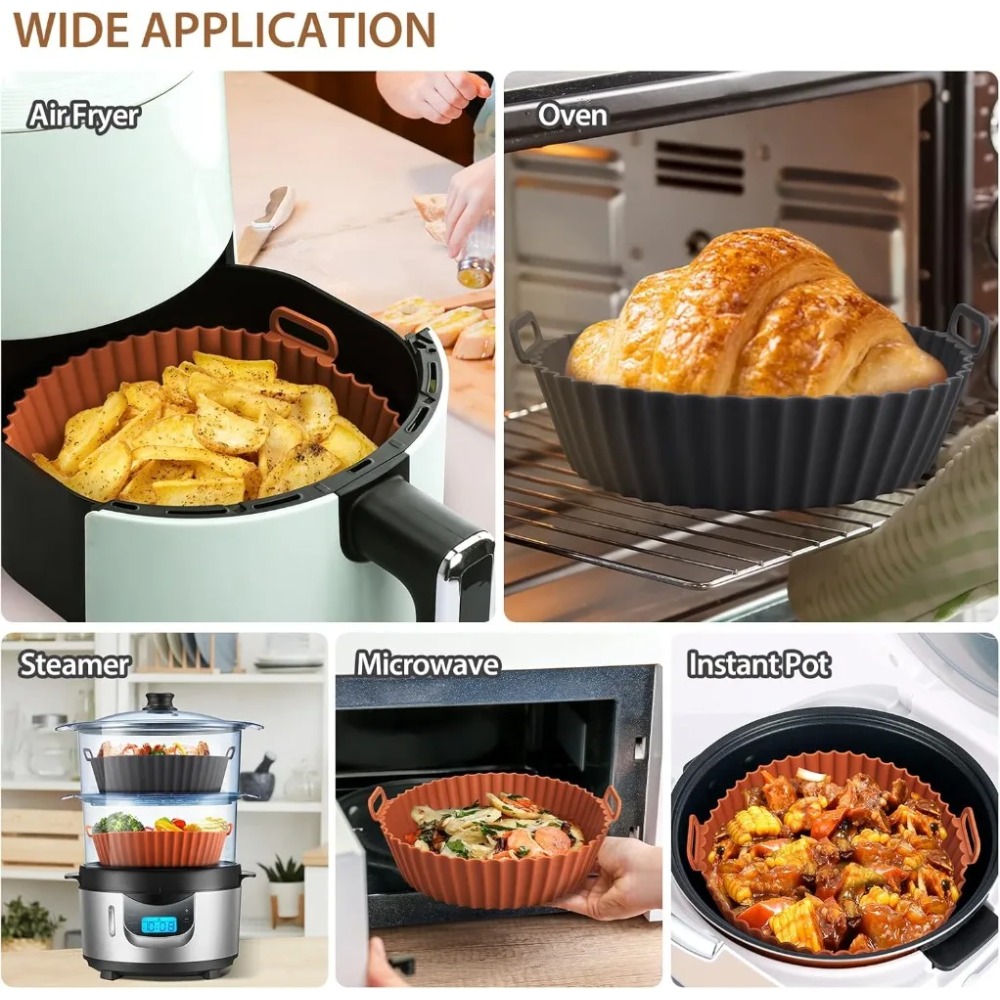 Cesta de silicona reutilizable - Air Fryer Silicone Pot Liner reseña y precio