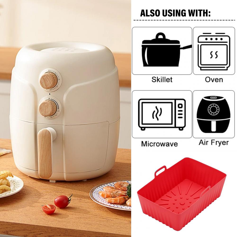 Bandeja cuadrada antiadherente - Air Fryer Silicone Pot Liner reseña y precio